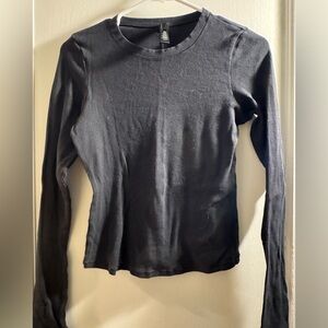 Skims ribbed Black Long Sleeve Tee